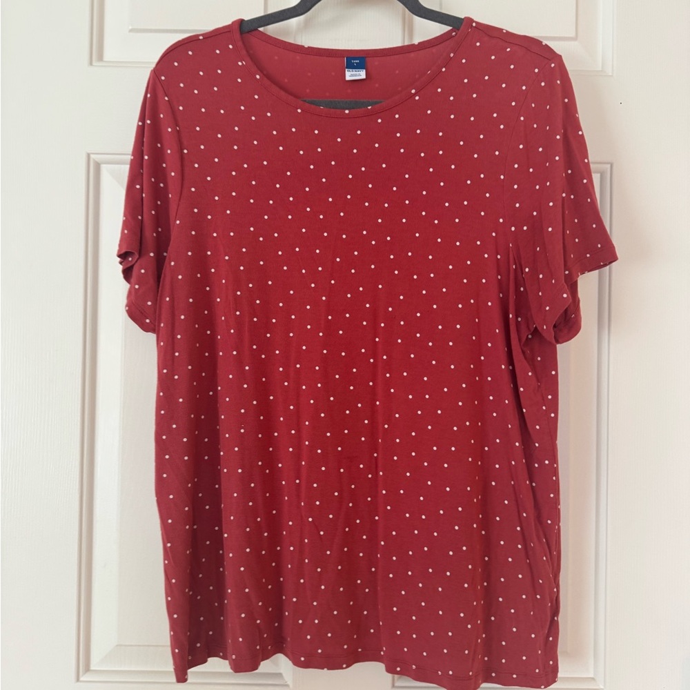Old Navy Polka Dot Luxe T-Shirt, Large